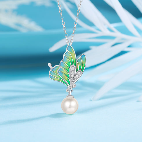 Wonderland Necklace - Rhodium Plated - Handcrafted - Modern Design - Free Box Packaging