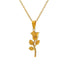 Roses are Gold Necklace! - 18K Genuine Gold Plated over Pure Stainless Steel! - Chic Design! - Free Box Packaging!