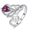 Dress Me Up Ring - Sterling Silver S925 (Chandi) - Embellished with Genuine European Crystals & Pearl! - Adjustable Size!