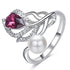 Dress Me Up Ring - Sterling Silver S925 (Chandi) - Embellished with Genuine European Crystals & Pearl! - Adjustable Size!