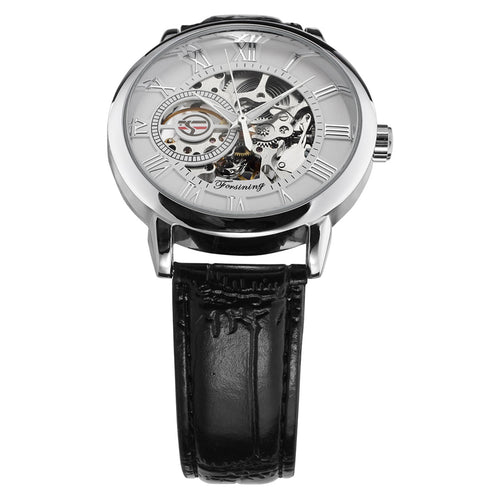 Forsining Open Heart - Men's Automatic Watch - No Battery Needed - Water Resistant - Genuine Leather Strap! - 1 Year Warranty! - Free Box Packaging
