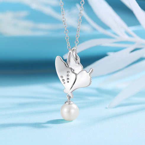 Wonderland Necklace - Rhodium Plated - Handcrafted - Modern Design - Free Box Packaging