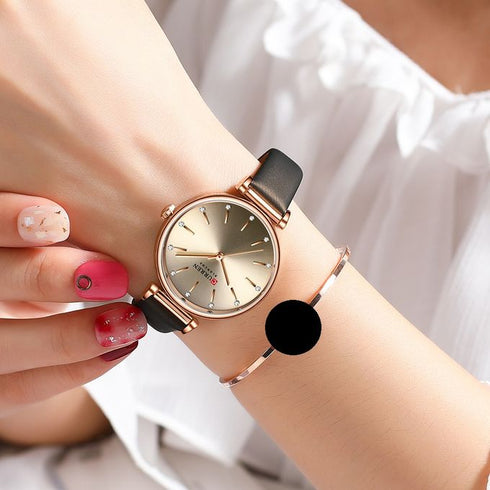 Curren - Women's Watch - Brown & Rose Gold - Genuine Leather Strap! - 1 Year Warranty!