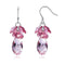Fabulous Drops! (Party Pink) - Sterling Silver (Chandi) S925 Earrings! - Embellished with Genuine European Crystals! - Free Box Packaging!