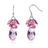 Fabulous Drops! (Party Pink) - Sterling Silver (Chandi) S925 Earrings! - Embellished with Genuine European Crystals! - Free Box Packaging!