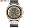 Curren Men's Futuristic Design! - Chronograph! - Modern Grey & Brown! - Ultra Soft Leather! - 1 Year Warranty! - Ultra Slim!