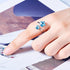 Modern Ring with Swarovski® Blue Crystal Elements