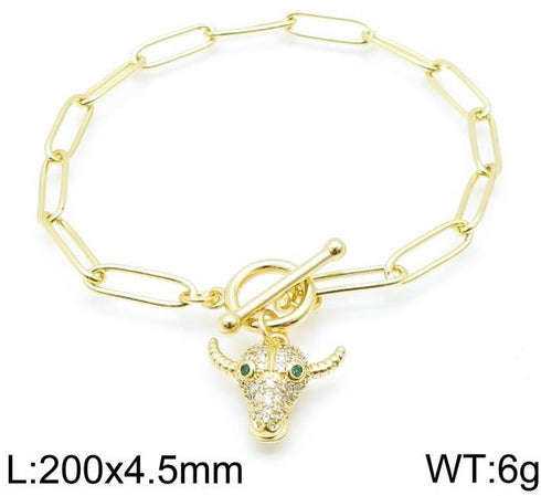 Egyptian Dust! - 14K Gold Plated Bracelet! - T Bar Lock! - Free Box Packaging!