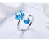 Modern Ring with Swarovski® Blue Crystal Elements