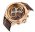 Naviforce Italia - Men's Watch - Rose Gold Plated - Chronograph - Genuine Leather! - Water Resistant! - 1 Year Warranty!