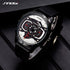 Sinobi Atomic - Men's Chronograph Watch - Water Resistant! - Red & Black Attack! - Modern Silicon Strap! - 1 Year Warranty! - Free Box Packaging!