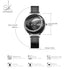 Shengke Women's Women of Steel! - Sparkling Silver & Black! - Adjustable Steel Strap! - Water Resistant! - Free Box Packaging!