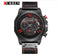 Curren Men's Midnight Design! - Chronograph! - Bold Red & Black! - Ultra Soft Leather! - 1 Year Warranty! - Ultra Slim!