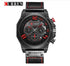 Curren Men's Midnight Design! - Chronograph! - Bold Red & Black! - Ultra Soft Leather! - 1 Year Warranty! - Ultra Slim!