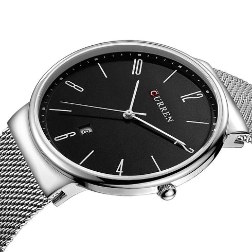 Curren Black & Silver Adjustable Steel - 1 Year Warranty!