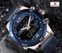 Naviforce Men's - Modern Technology! - Blue & Rose Gold! - Genuine Leather! - Water Resistant!- 1 Year Warranty!