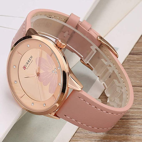Curren Floral - Women's Watch - Rose Gold Plated - Majestic Dial - Water Resistant - 1 Year Warranty!
