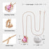 Beautiful Love Necklace - Pink & Rose Gold - Genuine European Crystals! - Genuine Rose Gold Plated - Free Box Packaging