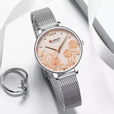 Curren Women's Secret Garden! - Silver & Rose Gold! - Adjustable Steel Strap! - Water Resistant! - Box Packaging! - 1 Year Warranty!