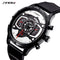 Sinobi Atomic - Men's Chronograph Watch - Water Resistant! - Red & Black Attack! - Modern Silicon Strap! - 1 Year Warranty! - Free Box Packaging!