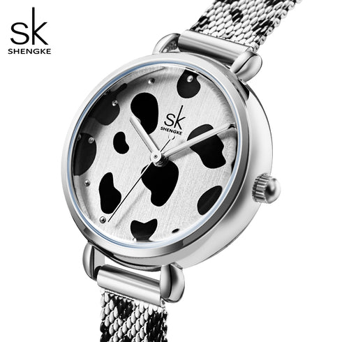 Shengke Wild - Women's Watch - Classic Silver - Adjustable Steel Strap - 1 Year Warranty - Free Box Packaging!