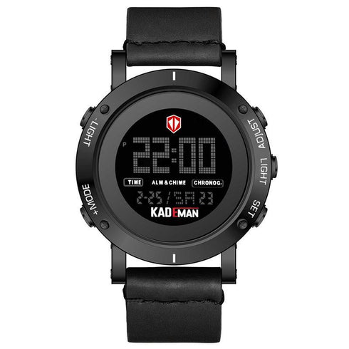 Kademan Military Sport! - Digital Display! - Alarm Function! - Calendar! - Genuine Leather! - 1 Year Warranty!