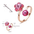 Rose Gold Plated Ring with Swarovski® Pink Crystal Elements