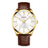 Curren Alpine - Men's Watch - Classic 14K Gold Plating - Genuine Ultrasoft Leather - Hot Seller - 1 Year Warranty!