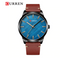 Curren Men's Gentleman! - Elegant Blue Madness! - Ultra Soft Genuine Leather! - Box Packaging! - Water Resistant 3ATM! - 1 Year Warranty!