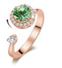 Island of Sparkle (Emerald Green) Ring! - Adjustable Size! - Rose Gold Plated ! - with Dancing European Crystals! - Free Box Packaging!