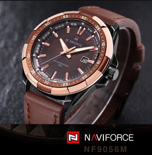 Navifroce Men's Sunray Classic Brown - Genuine Leather! - 1 Year Warranty! - Free Box Packaging! Hot Seller!