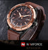 Navifroce Men's Sunray Classic Brown - Genuine Leather! - 1 Year Warranty! - Free Box Packaging! Hot Seller!