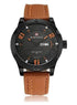Naviforce Simple Analog with Genuine Leather