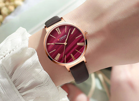 Curren Women's Classy & Sassy! - Pink Madness! - Ultra Soft Genuine Leather! - Box Packaging! - Water Resistant 3ATM! - 1 Year Warranty!