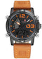 Naviforce Orange Attack (Digital + Analog) - Genuine Leather! - Water Resistant! - 1 Year Warranty!