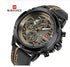 Naviforce Two Tone Genuine Leather! - Chrongraph! - 1 Year Warranty!