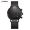 Sinobi Noir - Men's Chronograph - Red & Black! - Water Resistant! - Stainless Steel Adjustable Strap! - 1 Year Warranty! - Ultra Slim!