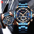 Curren Men's Chronograph Watch! - Blue & Rose Gold - Hot Seller! - 1 Year Warranty!