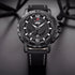 Naviforce Black Anchor - Mens Watch - Genuine Leather - Water Resistance - 1 Year Warranty