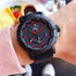 Naviforce Red Black Anchor - Mens Watch - Genuine Leather - Water Resistance - 1 Year Warranty