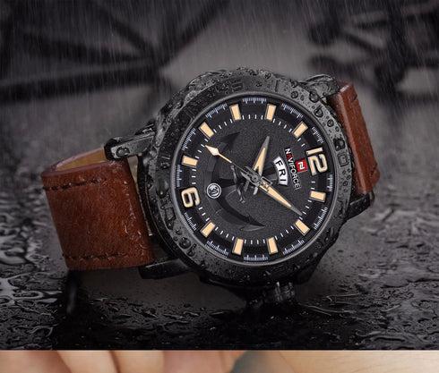 Naviforce Dark Brown Anchor Design