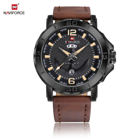Naviforce Dark Brown Anchor Design