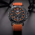 Naviforce Orange Brown Anchor - Mens Watch - Genuine Leather - Water Resistance - 1 Year Warranty