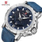Naviforce Blue Anchor - Mens Watch - Genuine Leather - Water Resistance - 1 Year Warranty