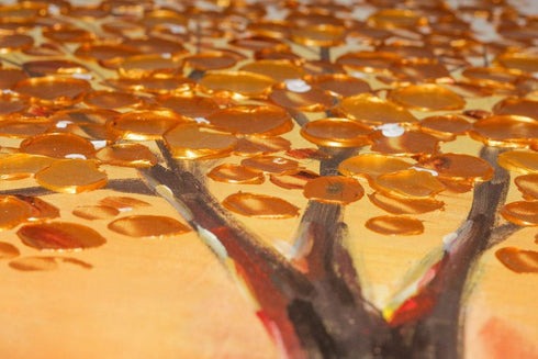 Mystical Golden Tree - 100% Handmade Oil on Canvas Painting