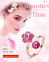 Rose Gold Plated Ring with Swarovski® Pink Crystal Elements