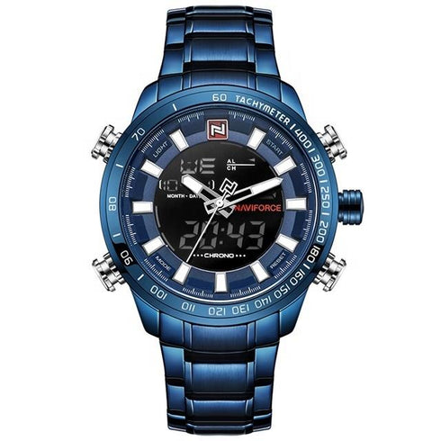 Naviforce Ice Blue Steel (Analog + Digital)