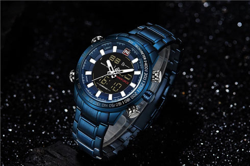 Naviforce Ice Blue Steel (Analog + Digital)