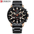 Curren Eternal (Rose Gold & Black) - Men's Watch - Chronograph - Stainless Steel Strap - Water Resistant - 1 Year Warranty!