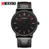 Curren Ultra Thin Watch! - Jet Black Genuine Leather! - Slim & Minimalist Design! - 1 Year Warranty! -